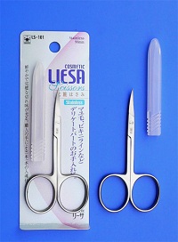 LS101 long eyebrow/cuticle scissosr 90mm